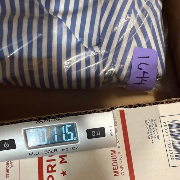 Loft MP Striped Tied Puff Sleeve Midi Dress Beach Nautical Spring Casual Party - Picture 13 of 13